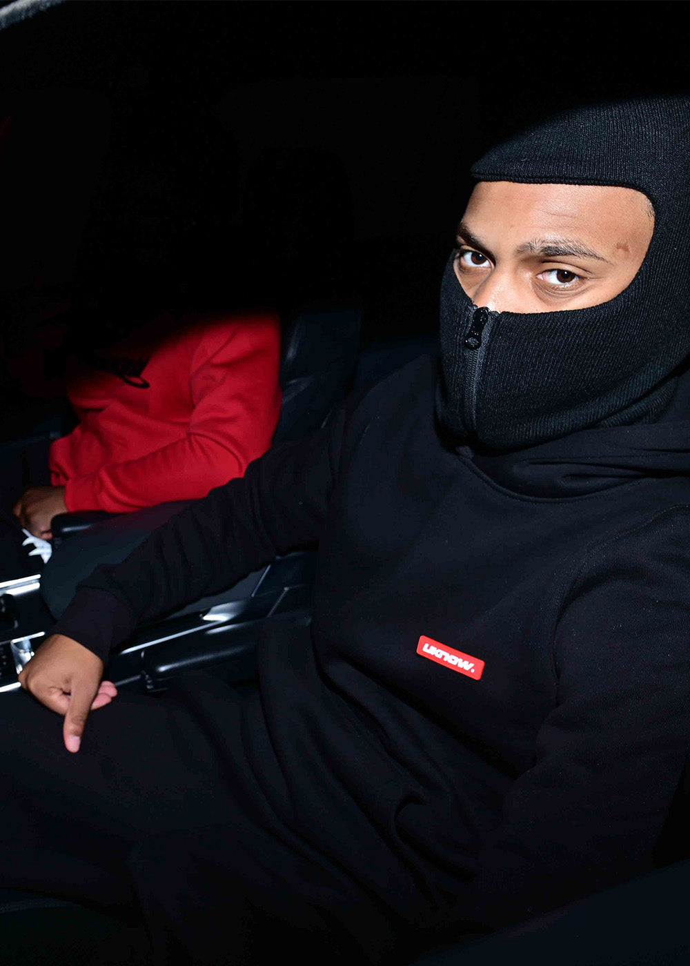 UKNOW ΦΟΥΤΕΡ ΜΑΥΡΟ COTTON REGULAR FIT - NIGHTMODE HOODIE