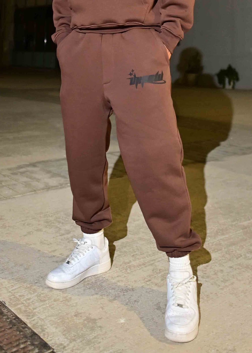 UKNOW ΠΑΝΤΕΛΟΝΙ ΦΟΡΜΑΣ ΚΑΦΕ COTTON REGULAR FIT - DOWNTOWN FLOW SWEATPANTS