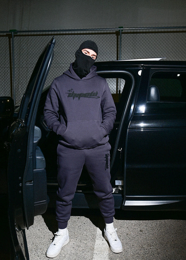 UKNOW ΠΑΝΤΕΛΟΝΙ ΦΟΡΜΑΣ ΓΚΡΙ COTTON REGULAR FIT – MIDNIGHT ZONE SWEATPANTS