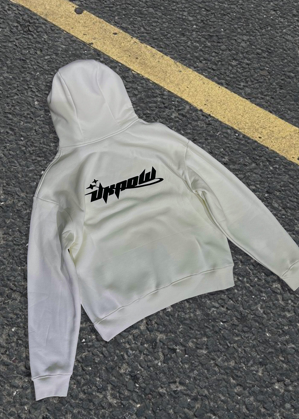 UKNOW ΦΟΥΤΕΡ ΑΣΠΡΟ COTTON REGULAR FIT -  OFF SEASON HODDIE