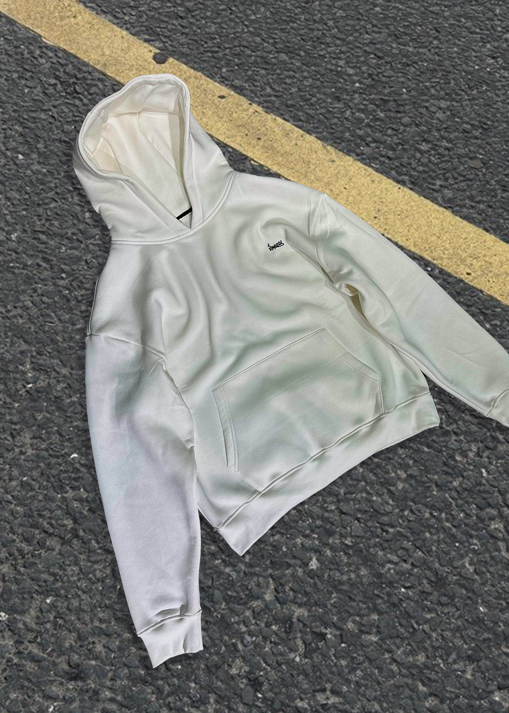 UKNOW ΦΟΥΤΕΡ ΑΣΠΡΟ COTTON REGULAR FIT -  OFF SEASON HODDIE