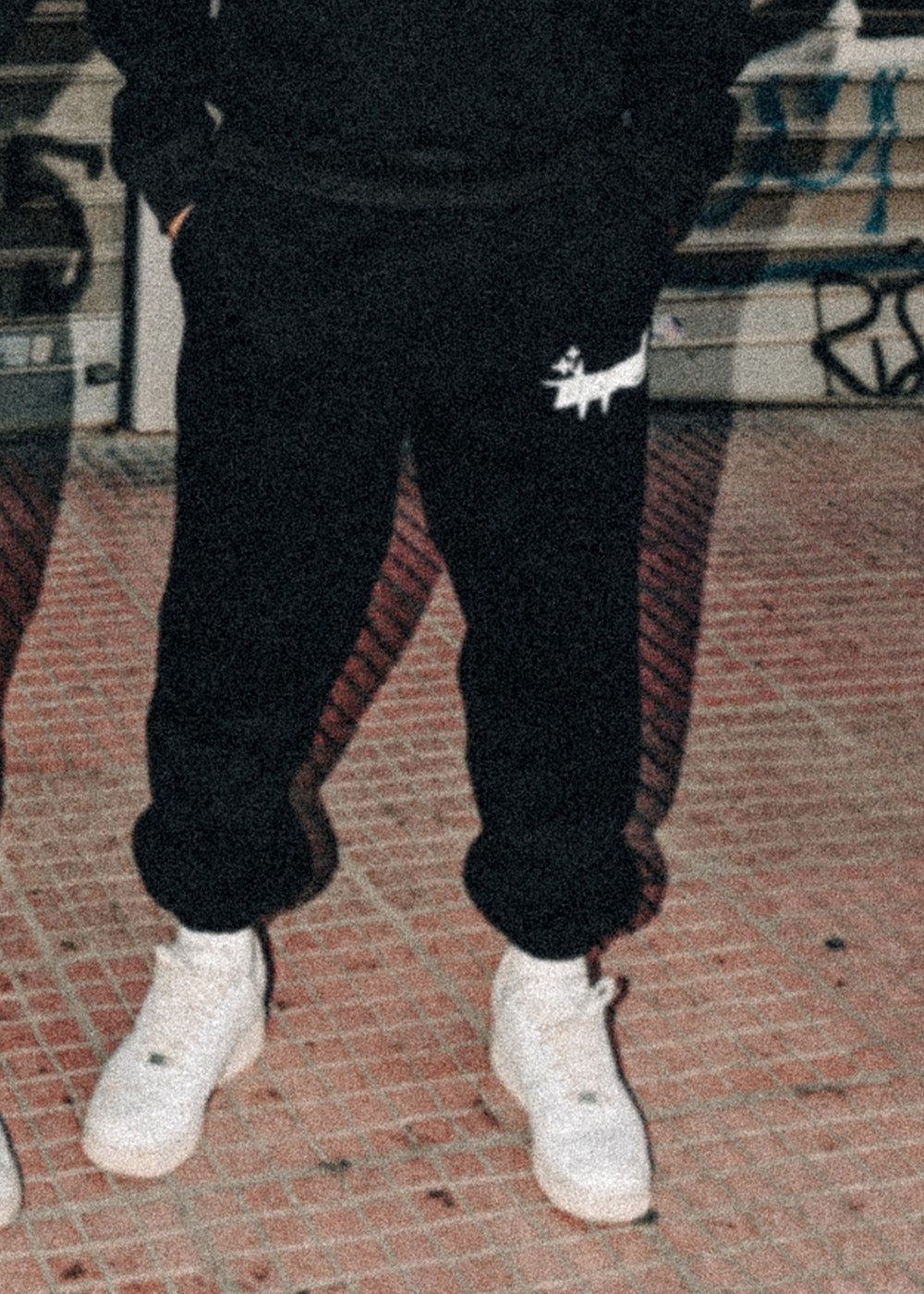 UKNOW ΠΑΝΤΕΛΟΝΙ ΦΟΡΜΑΣ ΜΑΥΡΟ COTTON REGULAR FIT  - DOWNTOWN FLOW SWEATPANTS