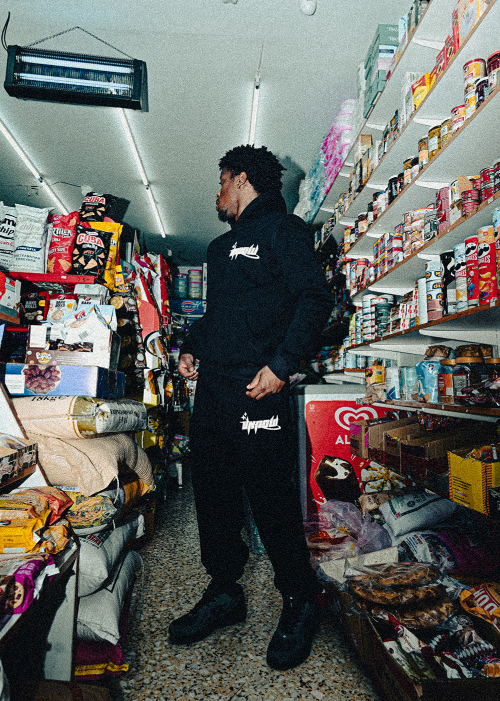 UKNOW ΦΟΥΤΕΡ ΜΑΥΡΟ COTTON REGULAR FIT -  DOWNTOWN FLOW HOODIE