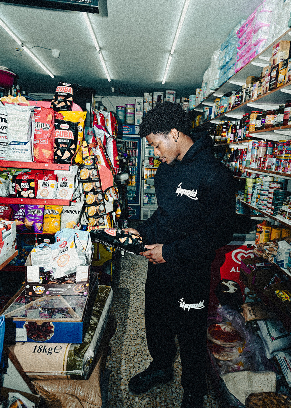 UKNOW ΠΑΝΤΕΛΟΝΙ ΦΟΡΜΑΣ ΜΑΥΡΟ COTTON REGULAR FIT  - DOWNTOWN FLOW SWEATPANTS