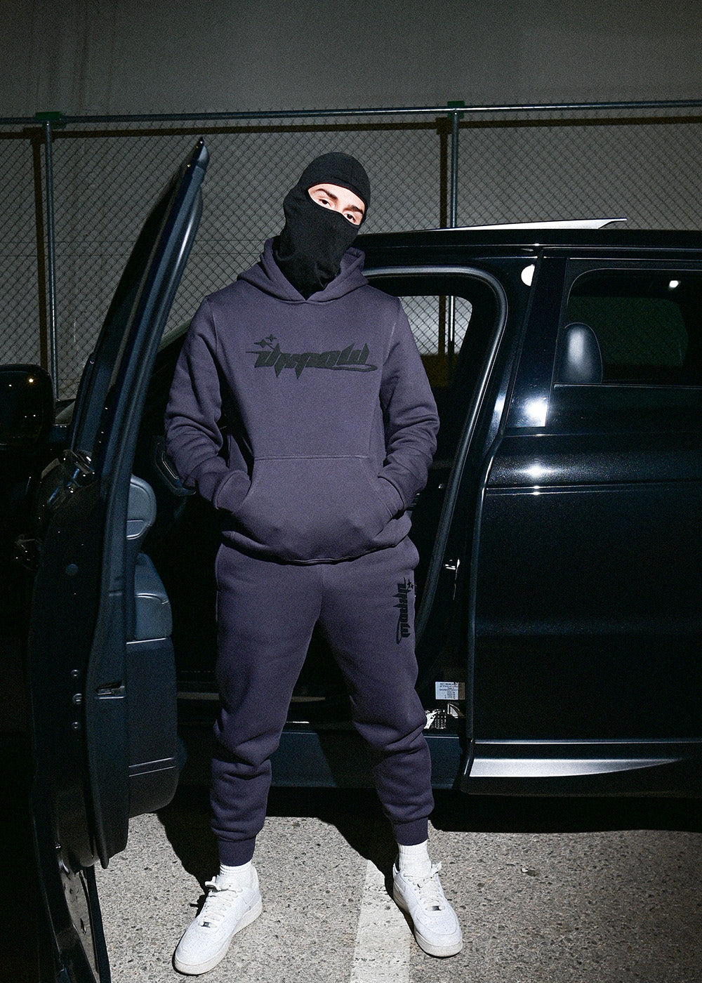 UKNOW ΦΟΥΤΕΡ ΓΚΡΙ ΜΕ ΛΟΓΟΤΥΠΟ COTTON REGULAR FIT  - SILENT DISTRICT HOODIE