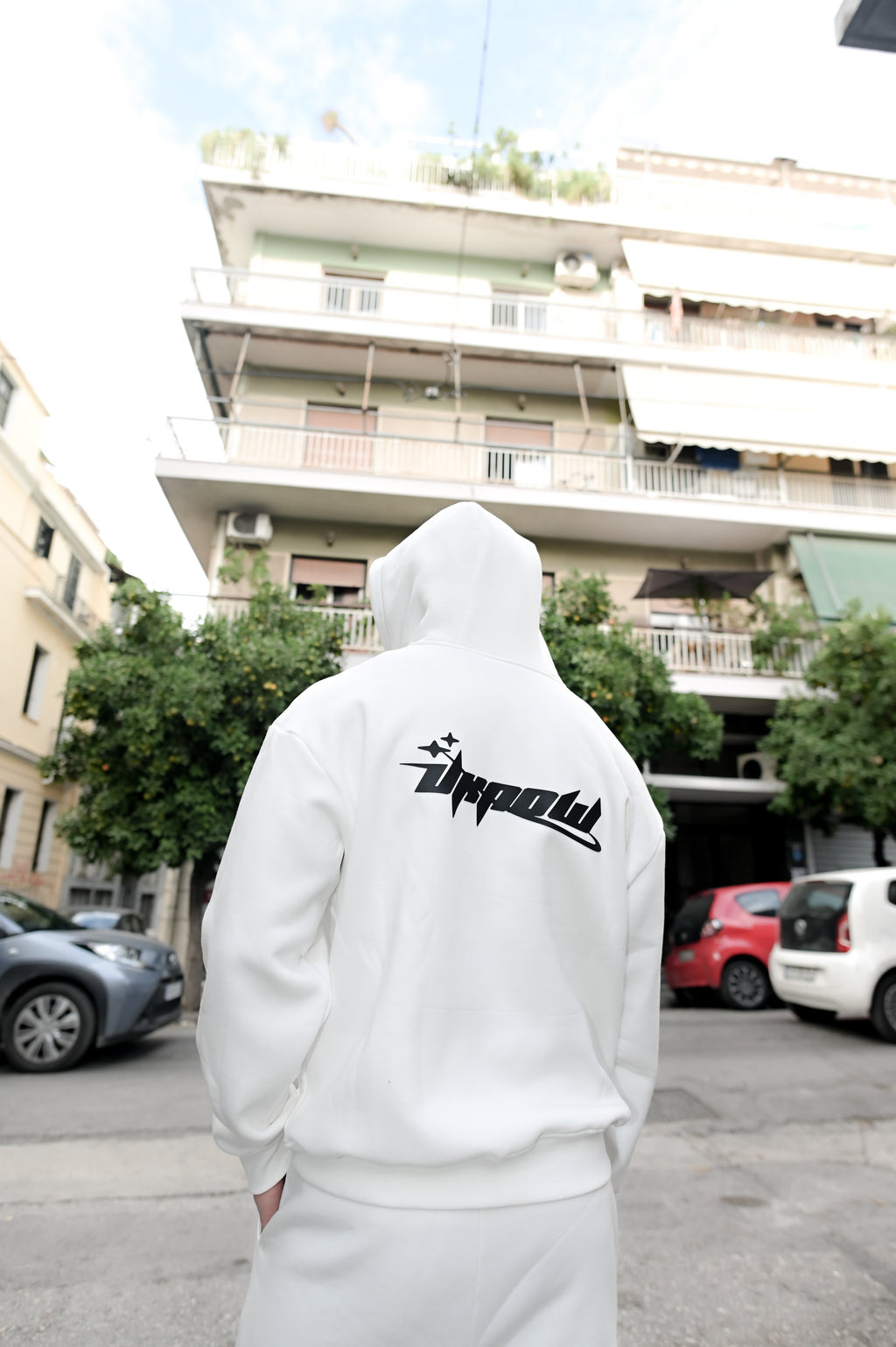 UKNOW ΦΟΥΤΕΡ ΑΣΠΡΟ COTTON REGULAR FIT -  OFF SEASON HODDIE