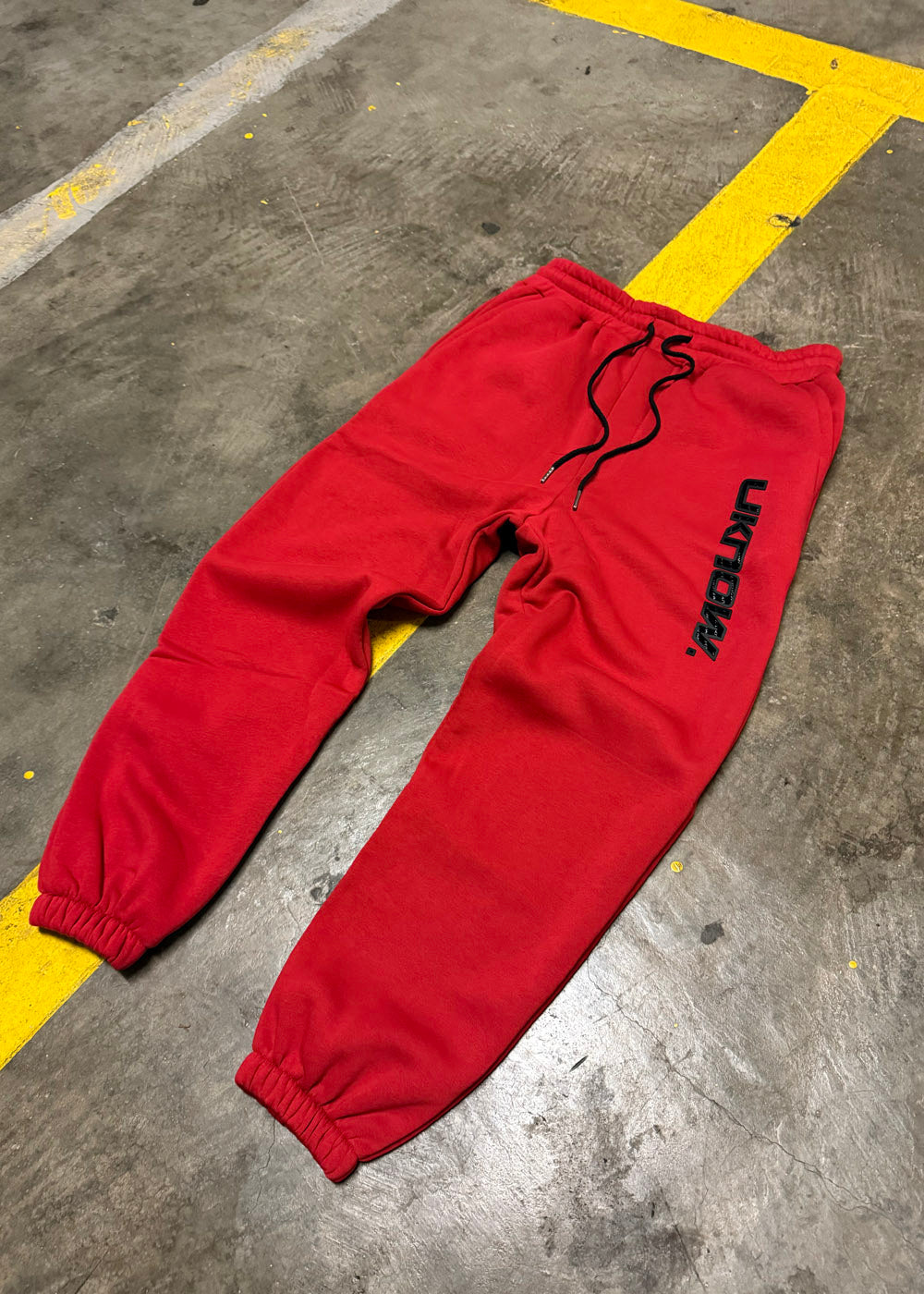 UKNOW ΠΑΝΤΕΛΟΝΙ ΦΟΡΜΑΣ KOKKINO COTTON REGULAR FIT - HUMAN STATIC SWEATPANTS