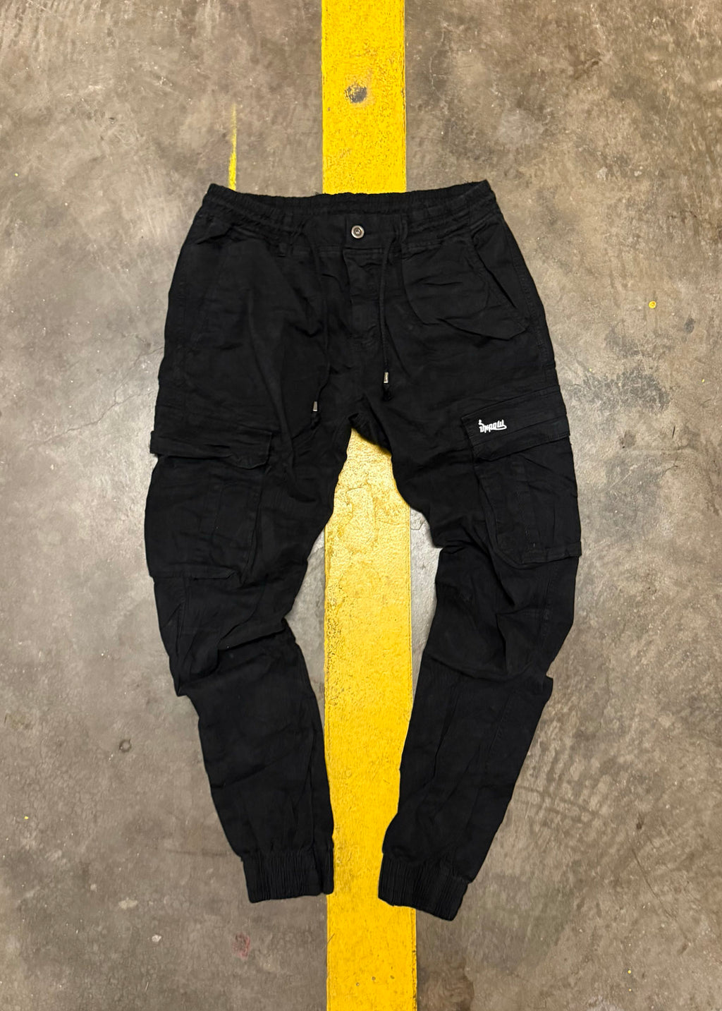 UKNOW CARGO ΠΑΝΤΕΛΟΝΙ ΜΑΥΡΟ - RAW EDGE CARGO