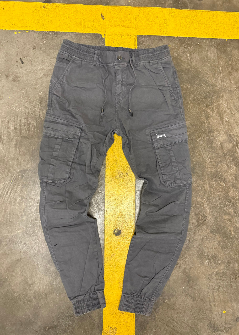 UKNOW CARGO ΠΑΝΤΕΛΟΝΙ ΓΚΡΙ - RAW EDGE CARGO