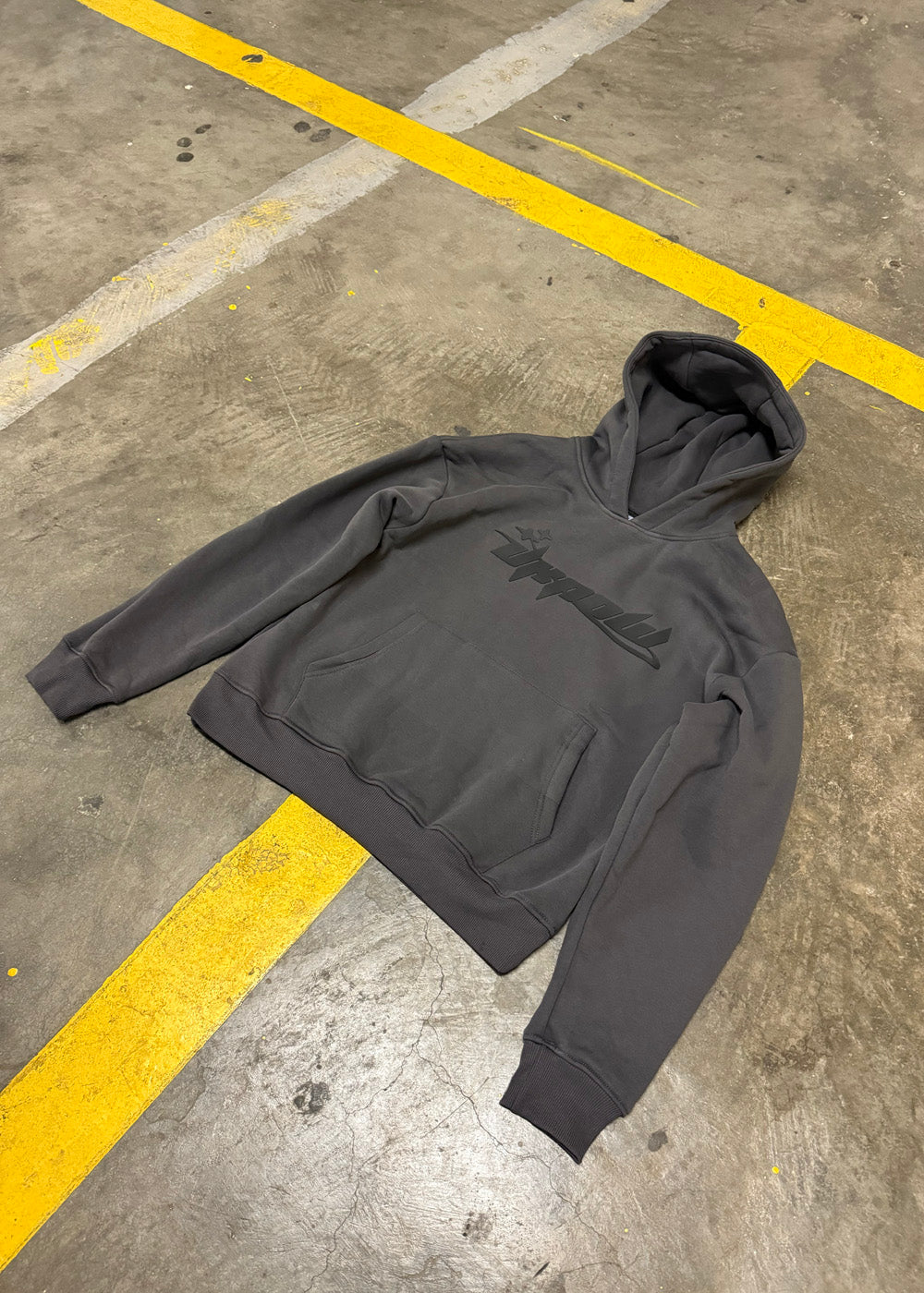 UKNOW ΦΟΥΤΕΡ ΓΚΡΙ ΜΕ ΛΟΓΟΤΥΠΟ COTTON REGULAR FIT  - SILENT DISTRICT HOODIE